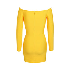 Hollow Out Chain Bandage Mini Dress