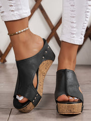 Breathable Side Platform Sandals