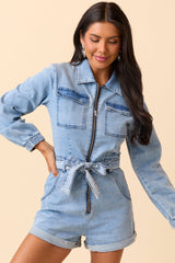 Saige Denim Romper SALE