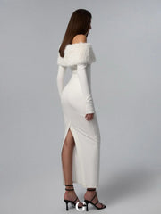 Nalana Strapless White Maxi Dress