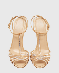 Giannina Rhinestone T Strap Sandals