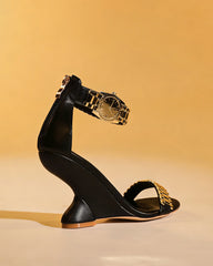 Leonora Watch Strap Wedge Sandals