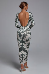 Leliya open-back printed Maxi Dress