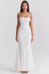 Alyia Elegant Maxi Dress-White