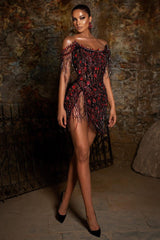 Camisole Diamond-embedded Tight Mini Dress