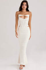 Zenob Ivory Corset Maxi Dress