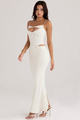Zenob Ivory Corset Maxi Dress