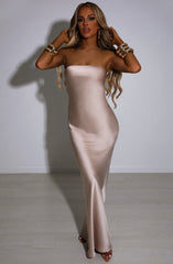 EVERI MAXI DRESS-STRAPLESS SATIN