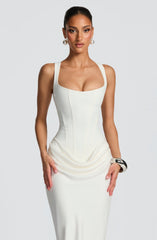 Elerna Maxi dress-White