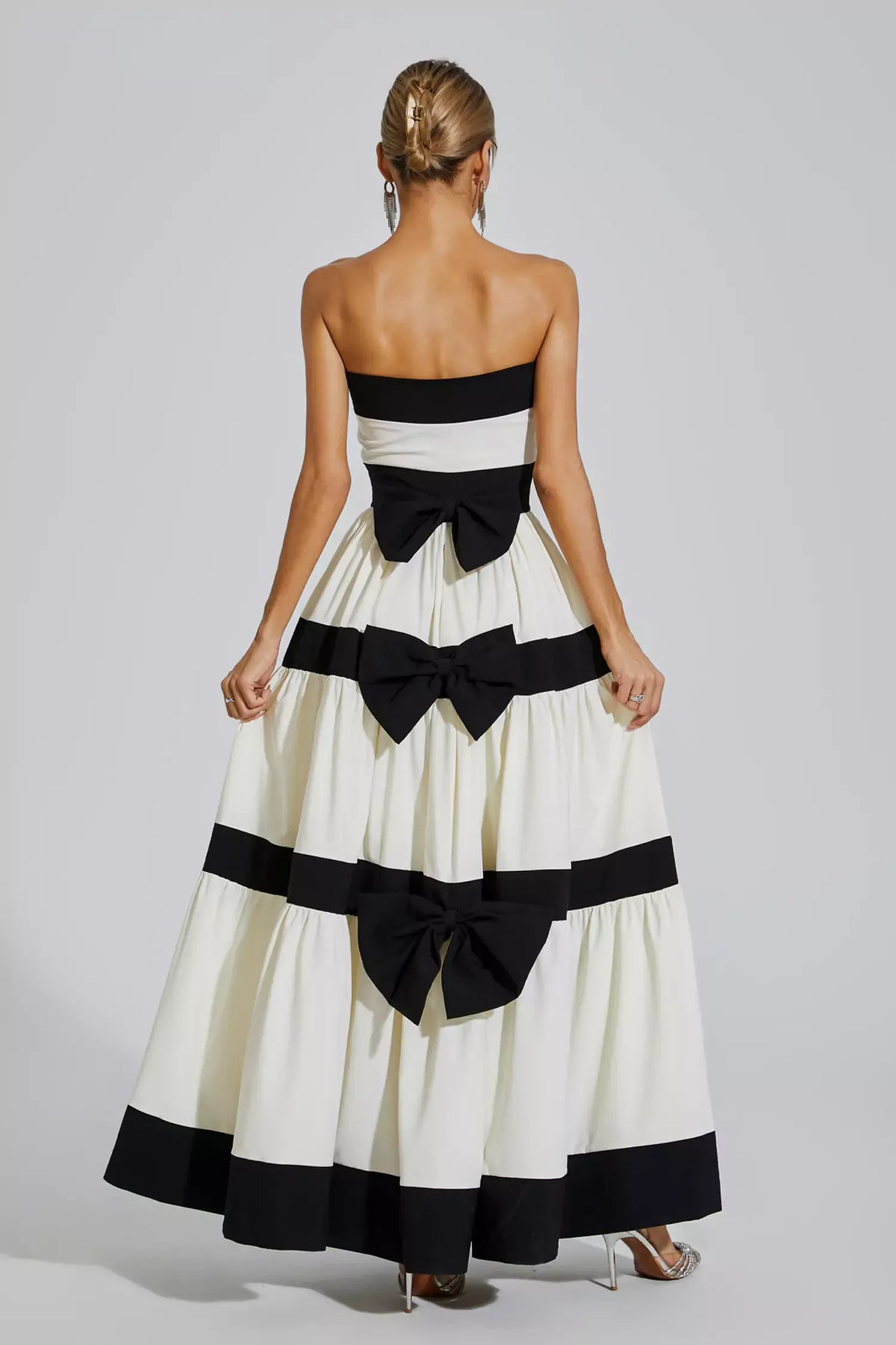 CHIC ELEGANT BOW MAXI DRESS