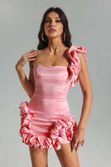 Chic Fur Sleeveless Party Mini Dress