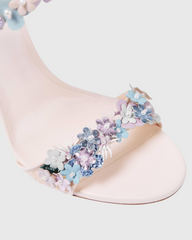 Elisa Multicolor Flower Embellished Lace Up Sandals