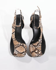 Fina Snake Print Split Toe Sandals