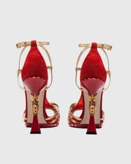 Ryan Cage Heart Sculptural Heels In Red