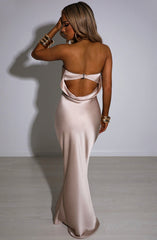 EVERI MAXI DRESS-STRAPLESS SATIN