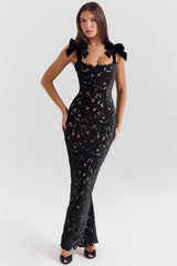 ALERNA ELEGANT MAXI DRESS BLACK